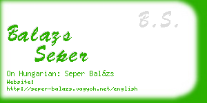 balazs seper business card